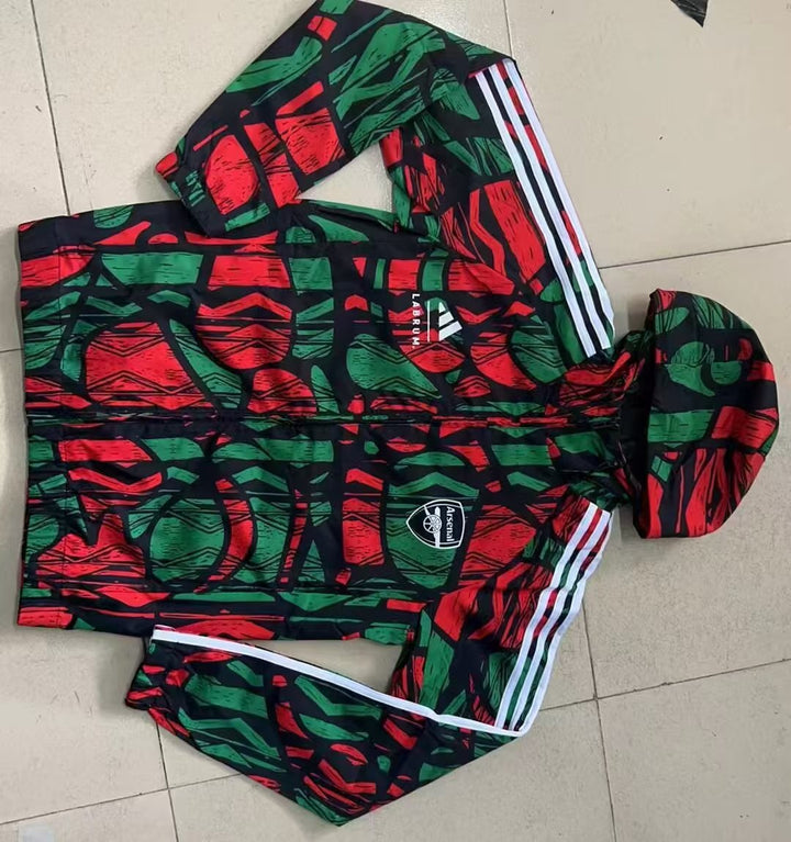 Arsenal 2024/25 Windbreaker Jacket - Red/Green