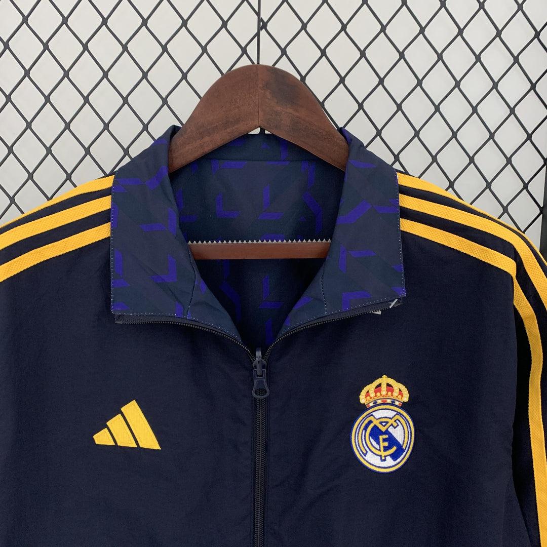 Real Madrid Reversible Windbreaker Jacket - Navy Blue II