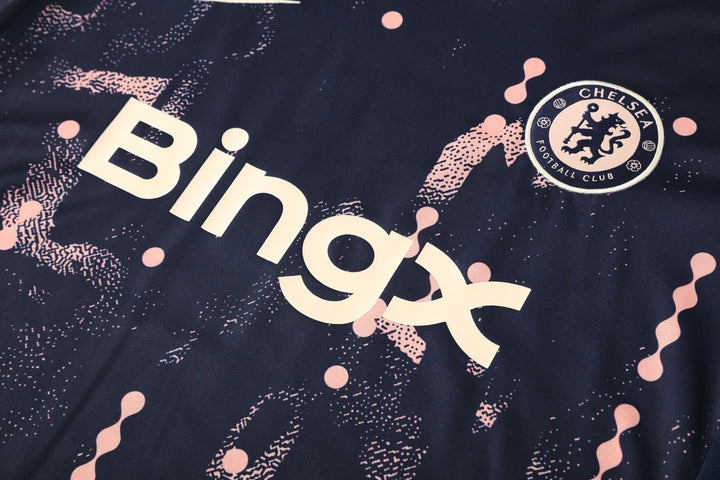 Chelsea 2025/26 Training Shirt - Navy Blue/Salmon