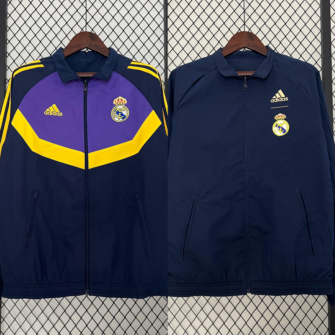 Real Madrid Reversible Windbreaker Jacket - Navy Blue