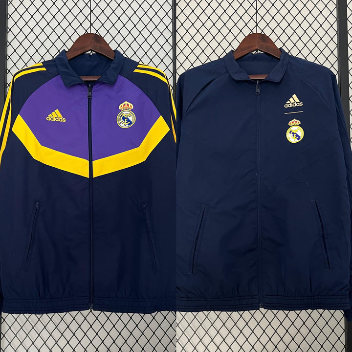 Real Madrid Reversible Windbreaker Jacket - Navy Blue