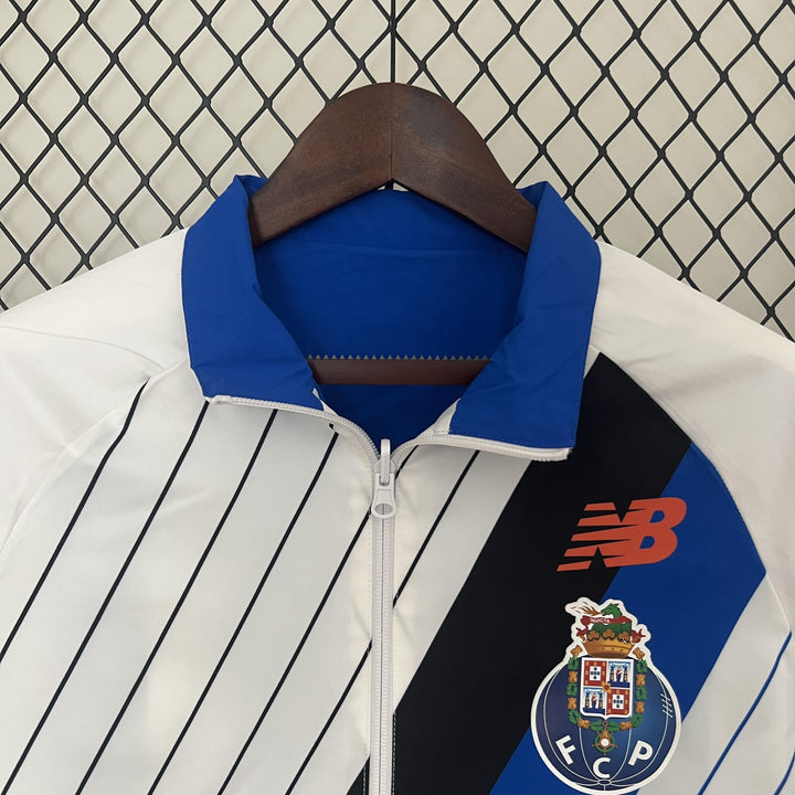 Porto Reversible Windbreaker Jacket - White/Blue