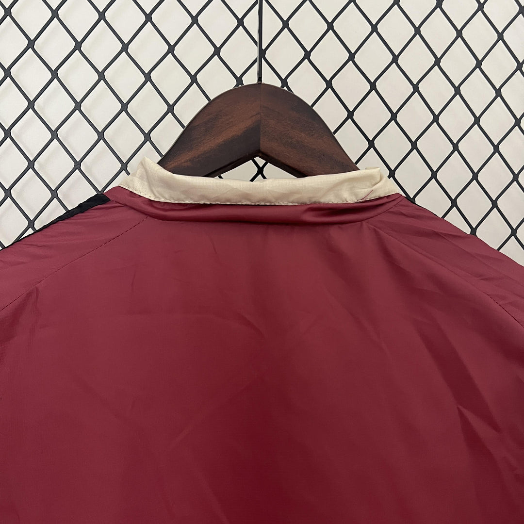 Belgium Reversible Windbreaker Jacket - Burgundy/Off-White