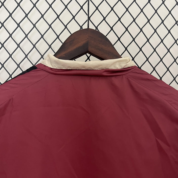 Belgium Reversible Windbreaker Jacket - Burgundy/Off-White