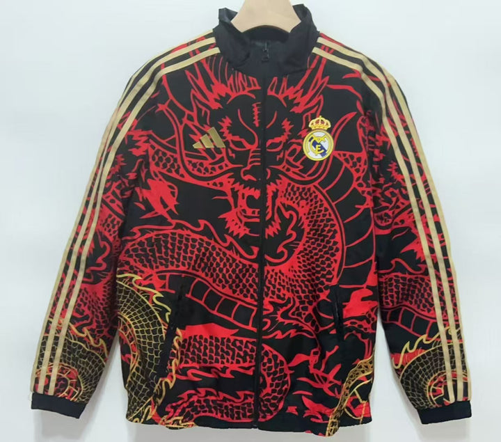 Real Madrid Reversible Windbreaker Jacket - Red/Black