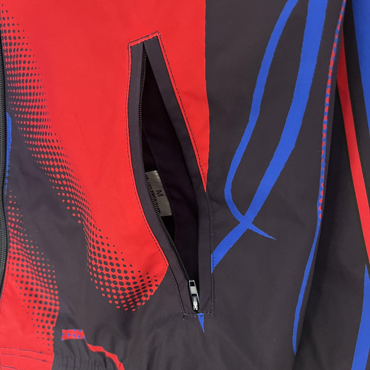 Barcelona Reversible Windbreaker Jacket - Navy Blue/Red