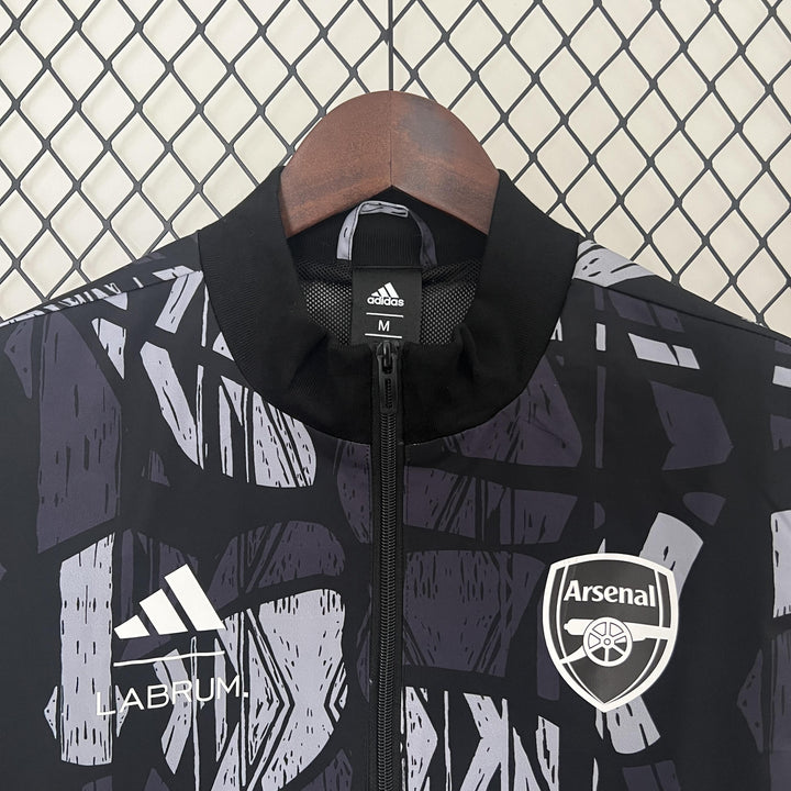 Arsenal 2024/25 Windbreaker Jacket - Black/Gray