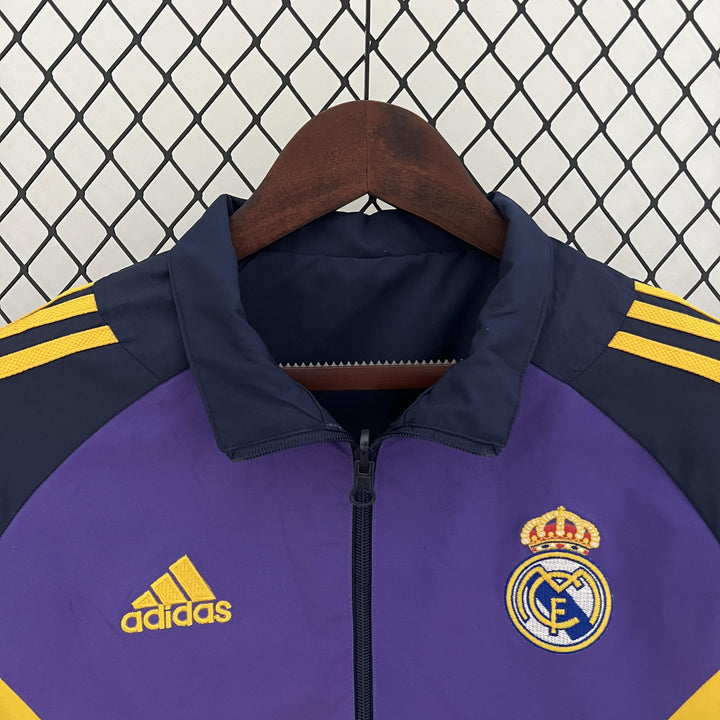 Real Madrid Reversible Windbreaker Jacket - Navy Blue
