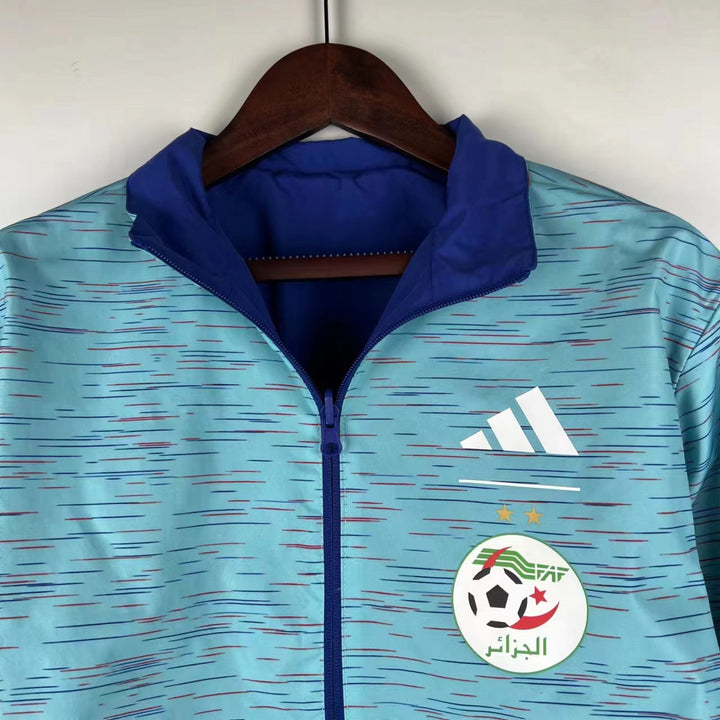 Algeria Reversible Windbreaker Jacket - Blue/Turquoise