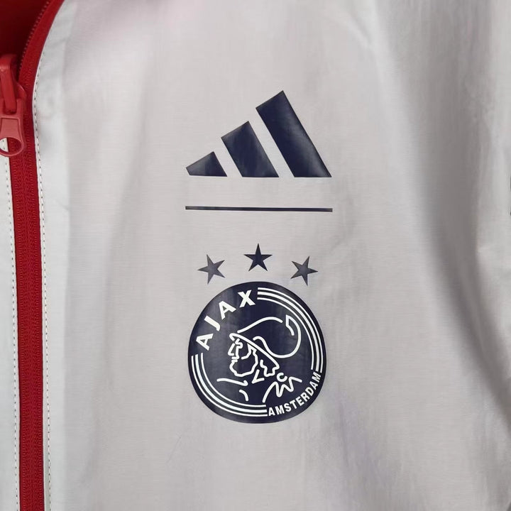 Ajax Reversible Windbreaker Jacket - Red/White