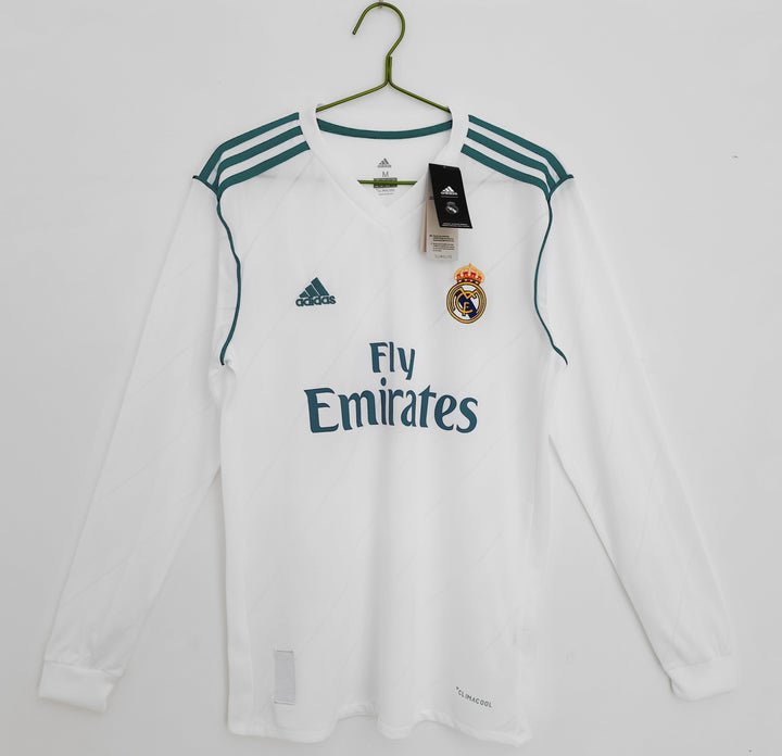 Real Madrid 17/18 Home Retro Shirt - Long Sleeve