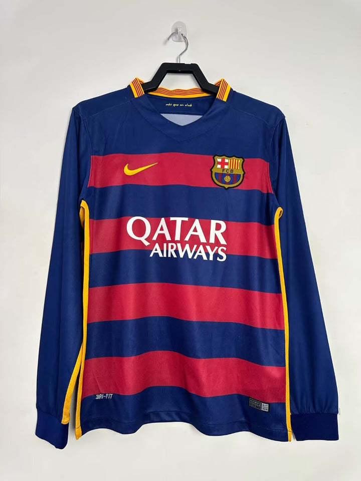Barcelona 15/16 Home Retro Shirt - Long Sleeve