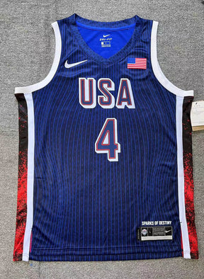 USA basketball Olympics 2024 Jersey - Blue