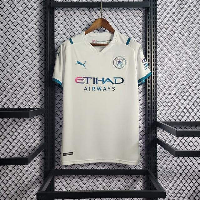 Manchester City Away 21/22 Shirt No. Puma Fan Masculina - White