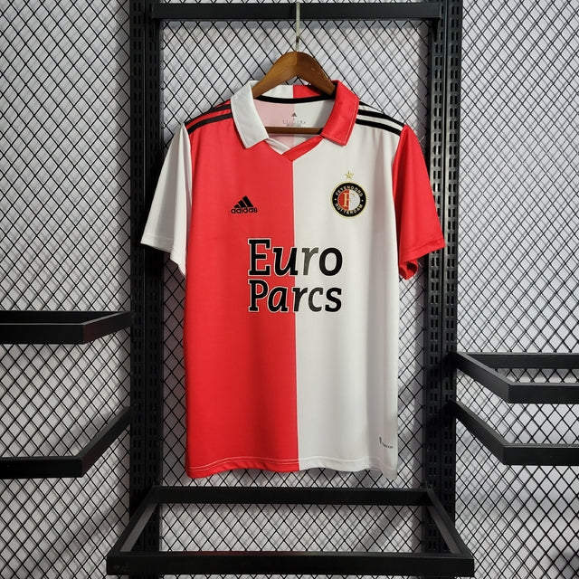 Feyenoord Home 22/23 Adidas Shirt - Red+White