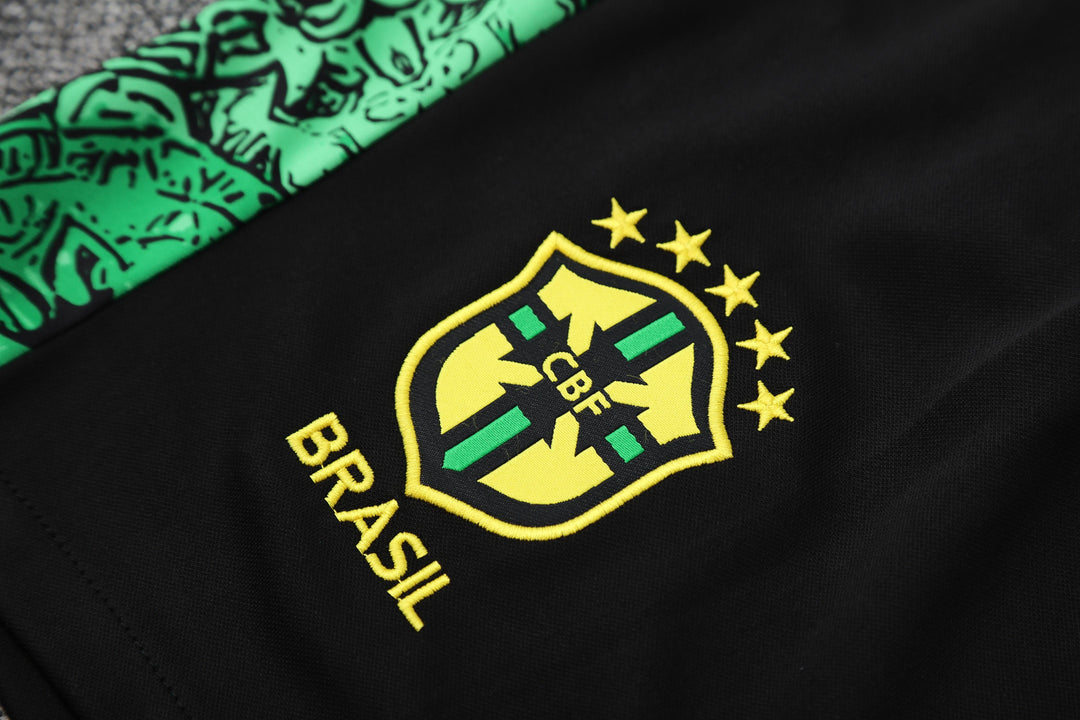 Brazil 2025/26 Training Kit - Black/Green