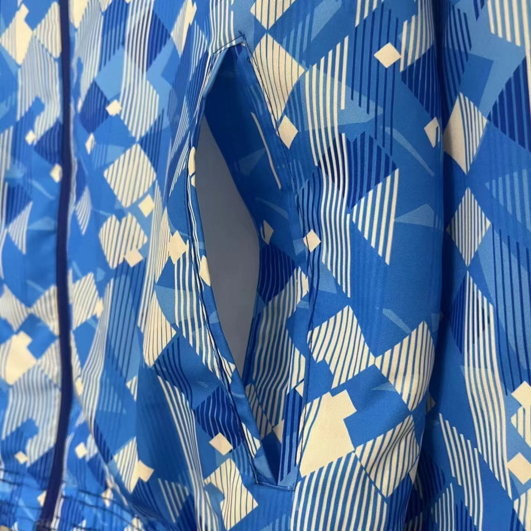 England Blue Reversible Windbreaker Jacket - Blue