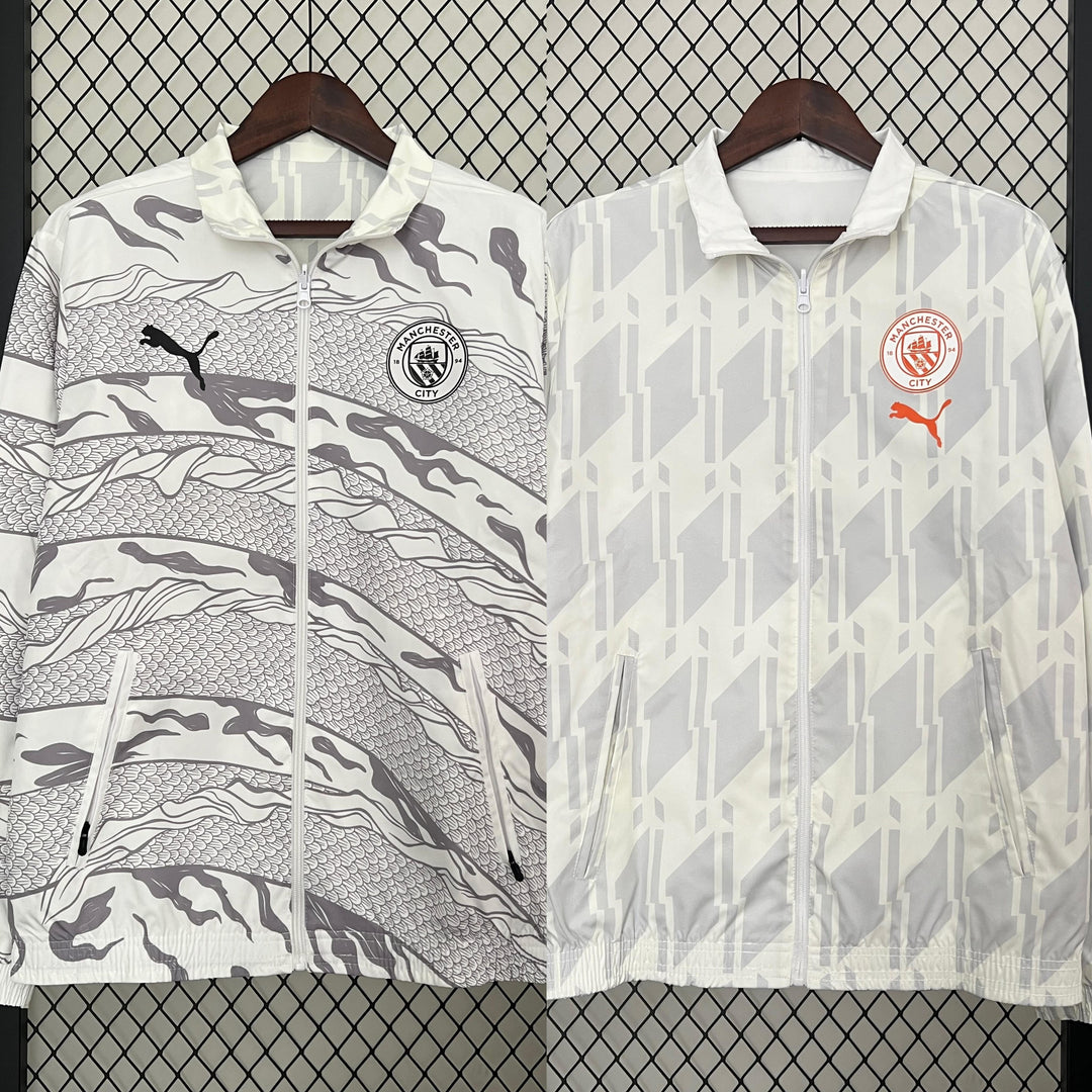 Manchester City Reversible Windbreaker Jacket - White