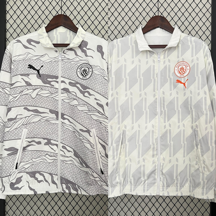Manchester City Reversible Windbreaker Jacket - White