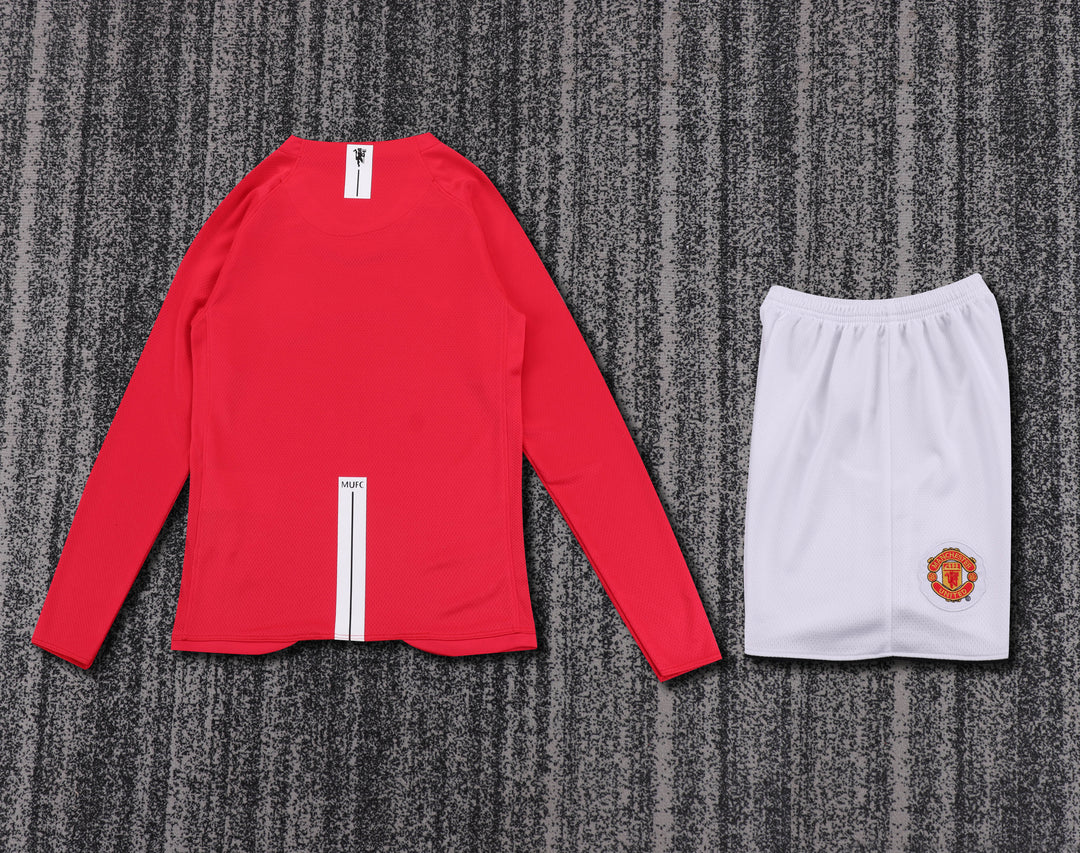 Manchester United 07/08 Children's Home Retro Set - Long Sleeve