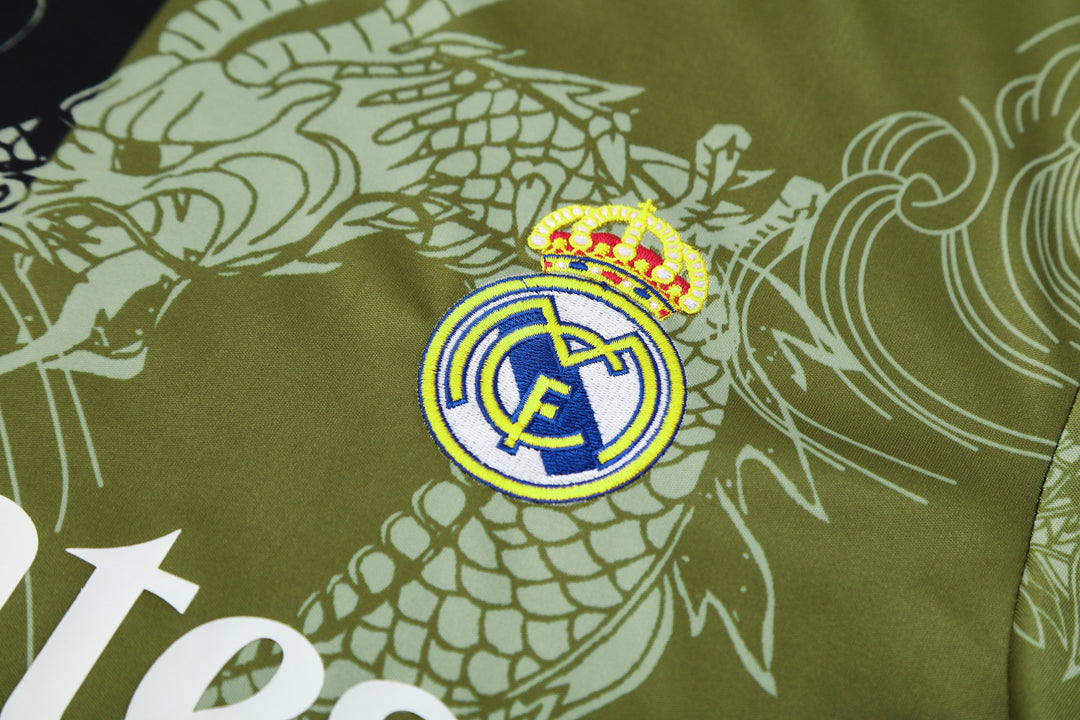 Real Madrid 2025/26 Training Shirt - Black/Moss Green