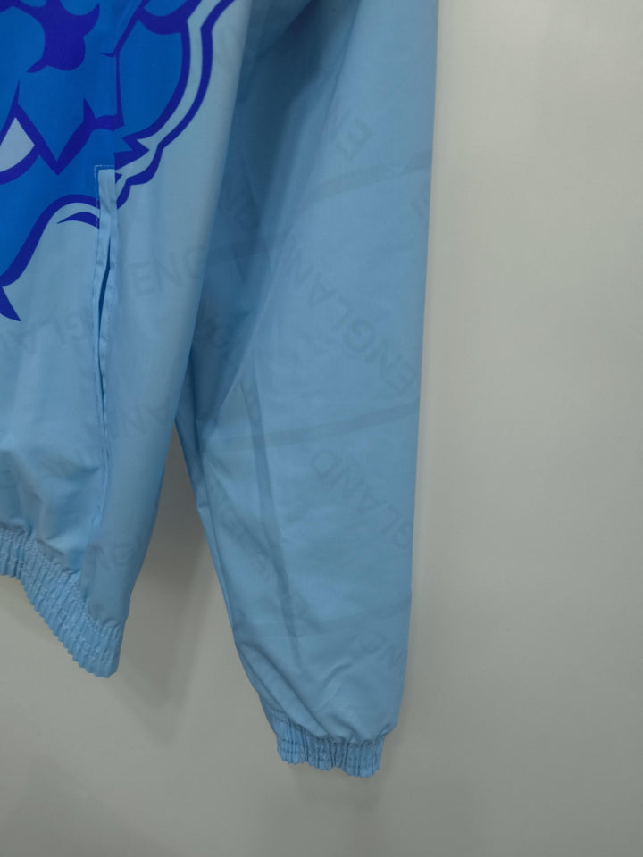 England 1992 Reversible Windbreaker Jacket - Cyan/Light Blue