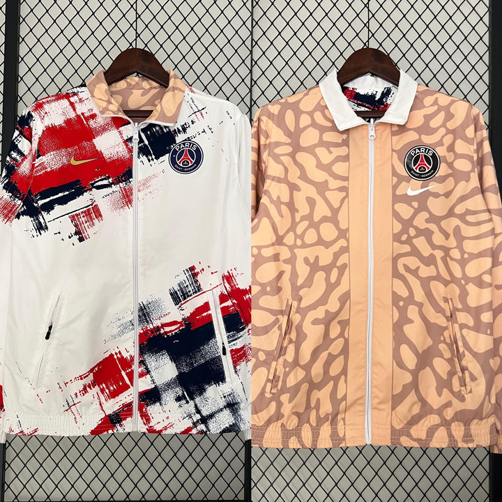 PSG Reversible Windbreaker Jacket - Salmon/White
