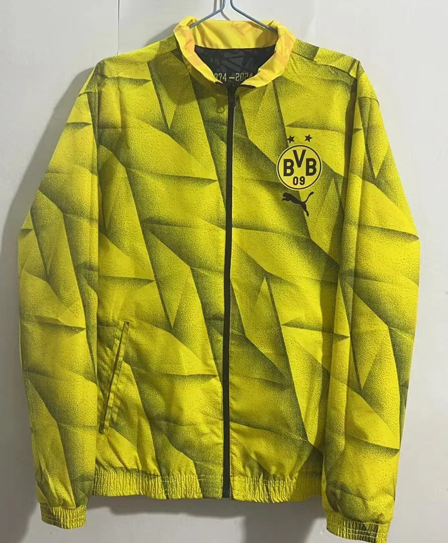 Borussia Dortmund Reversible Windbreaker Jacket - Yellow