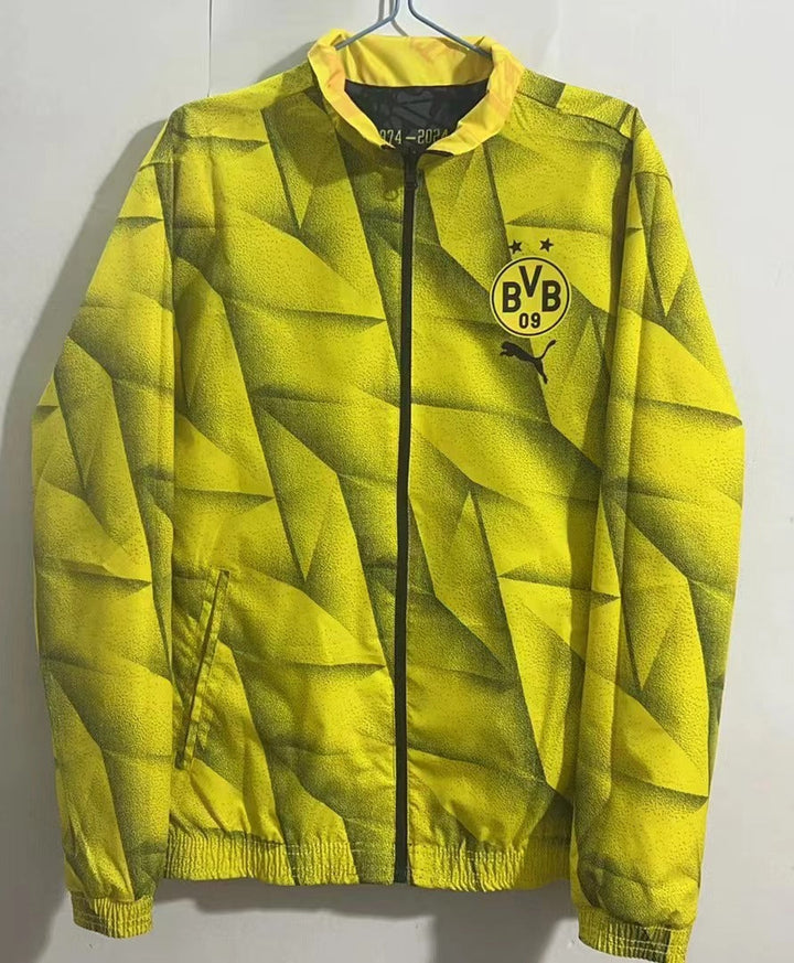 Borussia Dortmund Reversible Windbreaker Jacket - Yellow