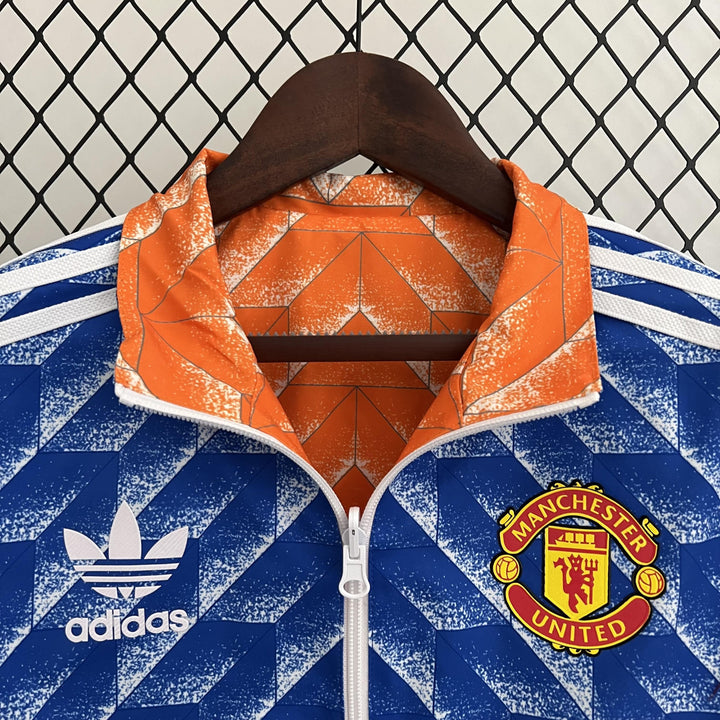 Manchester United Reversible Windbreaker Jacket - Blue/Orange