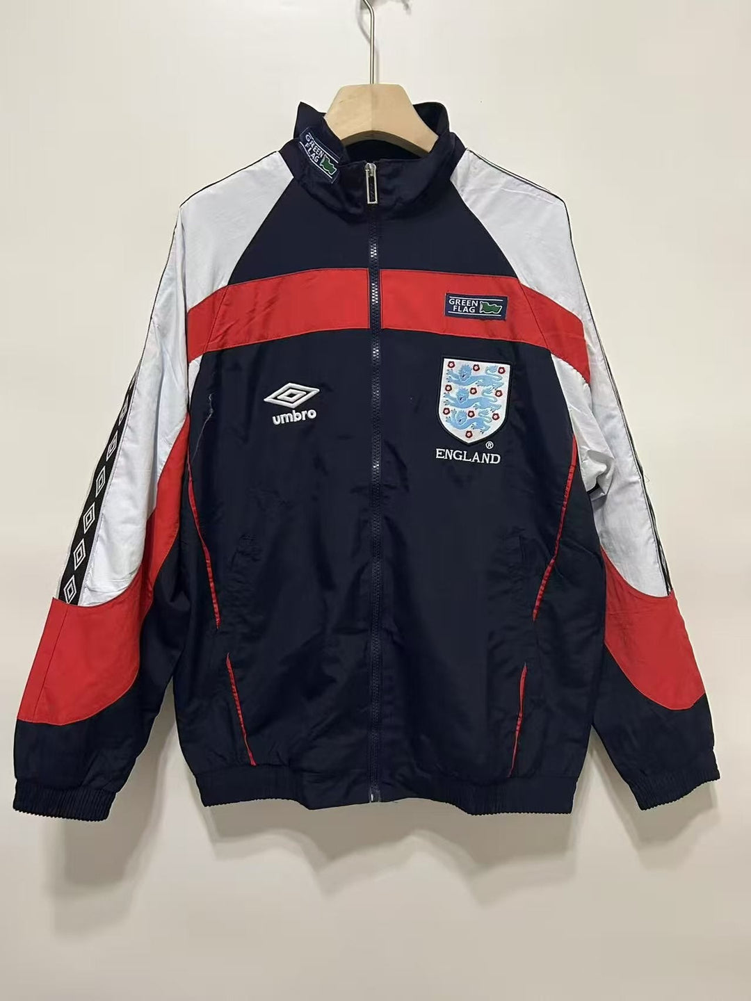 England Windbreaker Jacket - Navy Blue/White