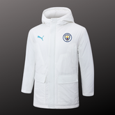 Manchester City White Hooded Winter Jacket