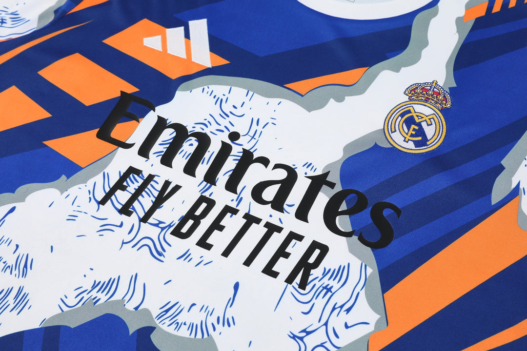 Real Madrid 2025/26 Training Shirt - Blue/Orange