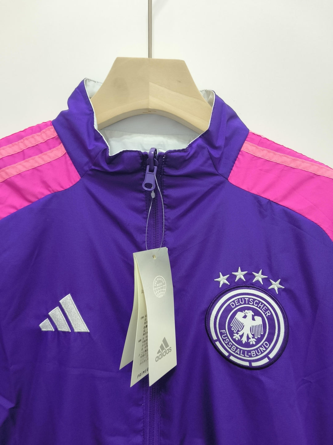 Germany Reversible Windbreaker Jacket - Purple/White