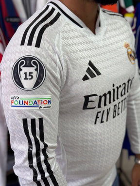 Real Madrid 2024/25 Shirt Player Version - Long Sleeve (+Patches)