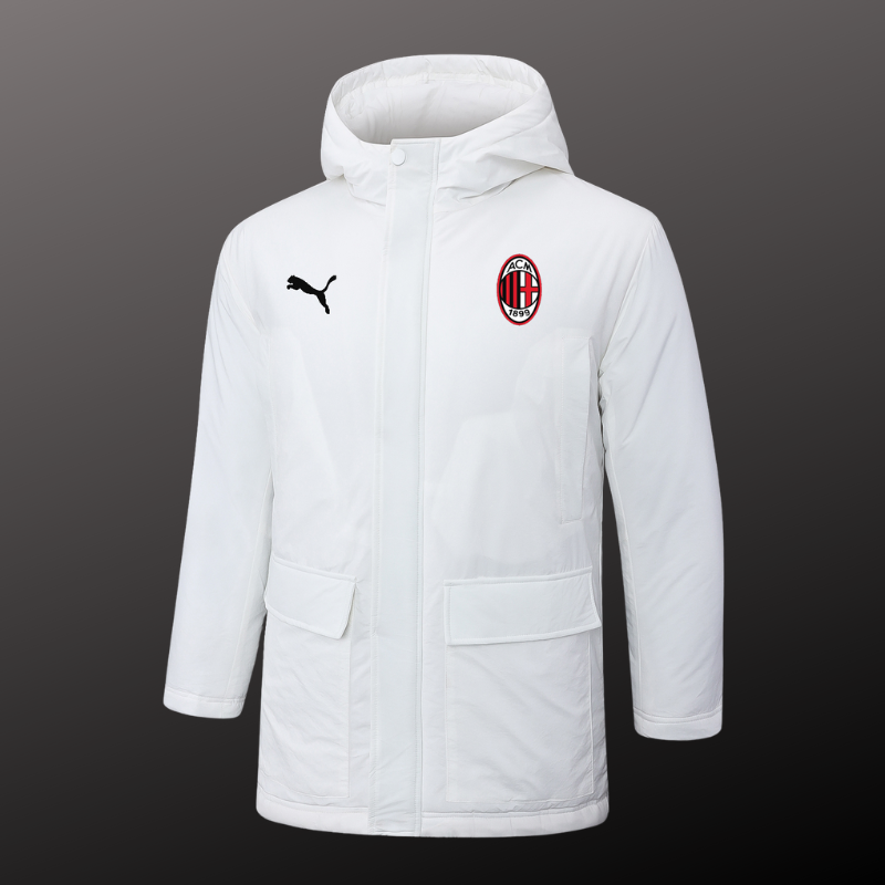 Milan White Hooded Winter Jacket