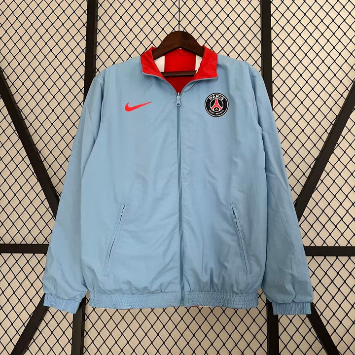PSG Reversible Windbreaker Jacket - Red/Light Blue