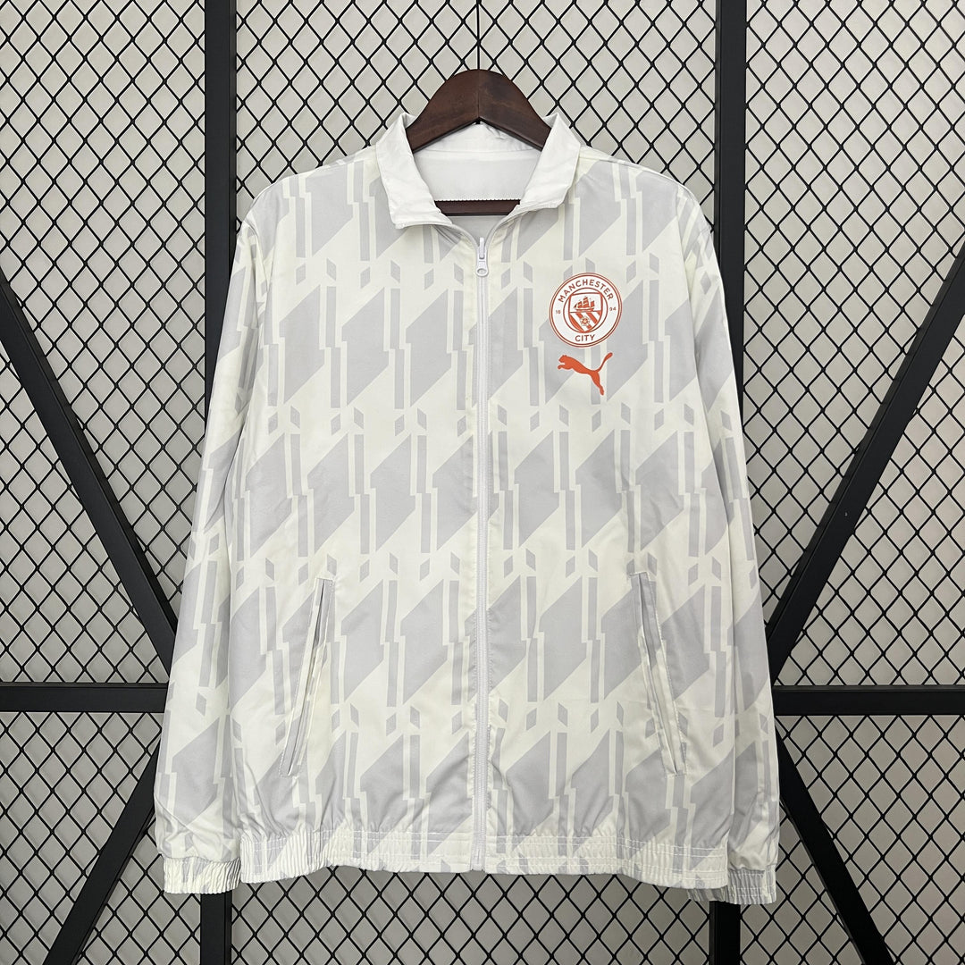 Manchester City Reversible Windbreaker Jacket - White
