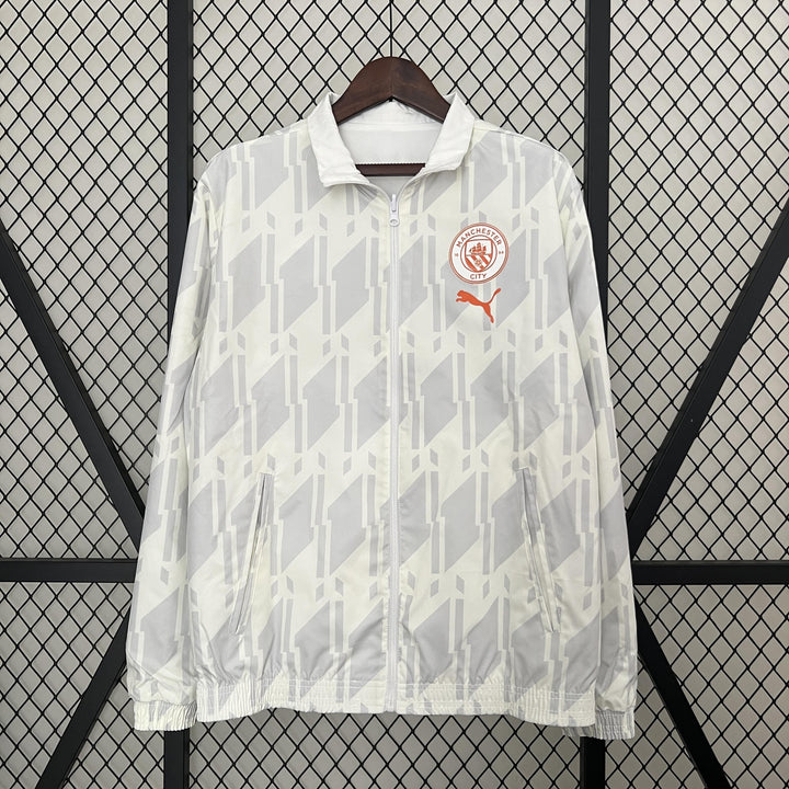 Manchester City Reversible Windbreaker Jacket - White