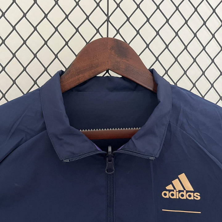 Real Madrid Reversible Windbreaker Jacket - Navy Blue
