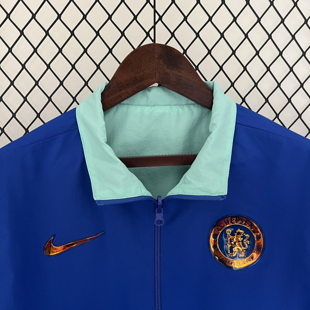 Chelsea Reversible Windbreaker Jacket - Blue/Turquoise