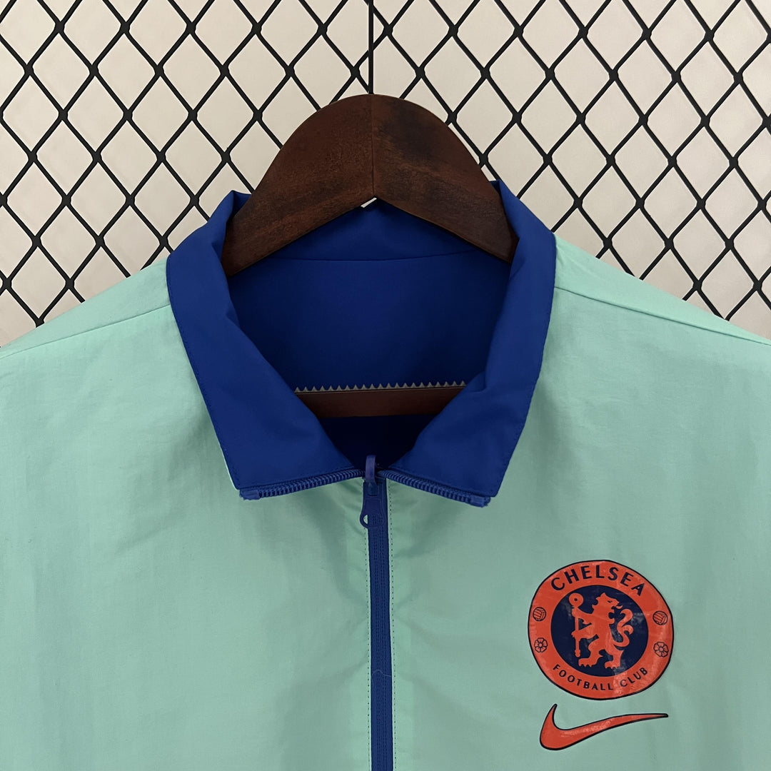 Chelsea Reversible Windbreaker Jacket - Blue/Turquoise