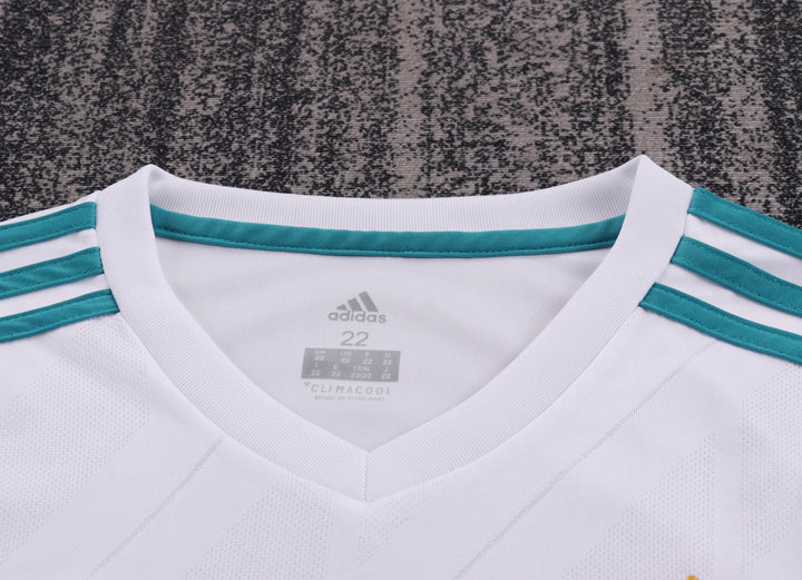 Real Madrid 17/18 Children's Home Retro Set - Long Sleeve