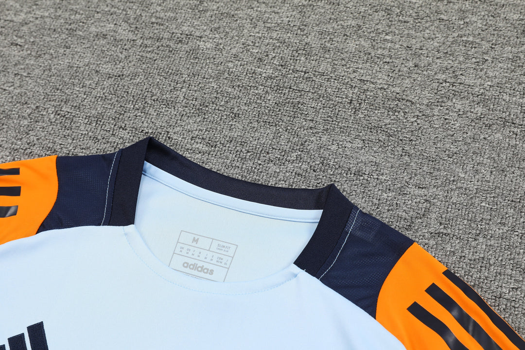 Real Madrid 2024/25 Training Shirt - Light Blue/Orange
