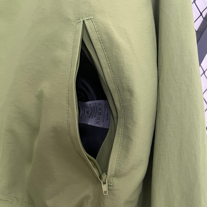 Turkey Reversible Windbreaker Jacket - Moss Green/Blue