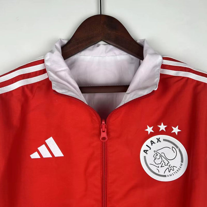 Ajax Reversible Windbreaker Jacket - Red/White
