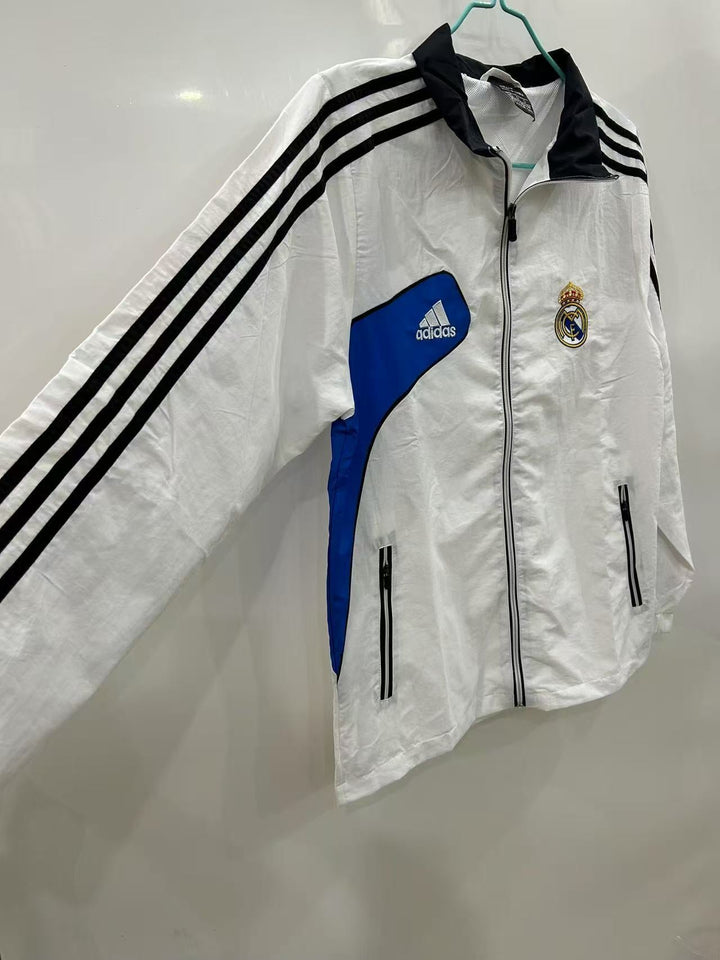 Barcelona Windbreaker Jacket - White/Blue