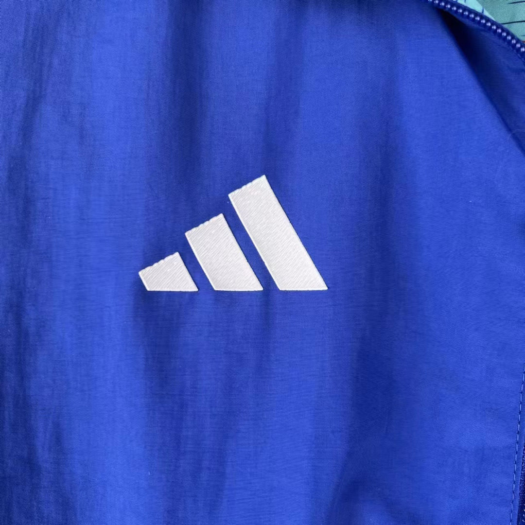 Algeria Reversible Windbreaker Jacket - Blue/Turquoise