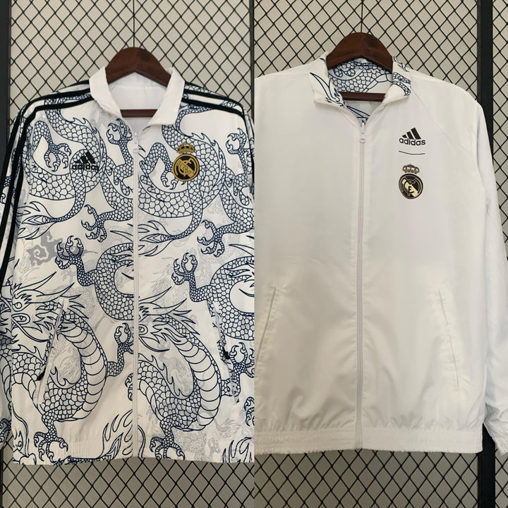 Real Madrid Reversible Windbreaker Jacket - White