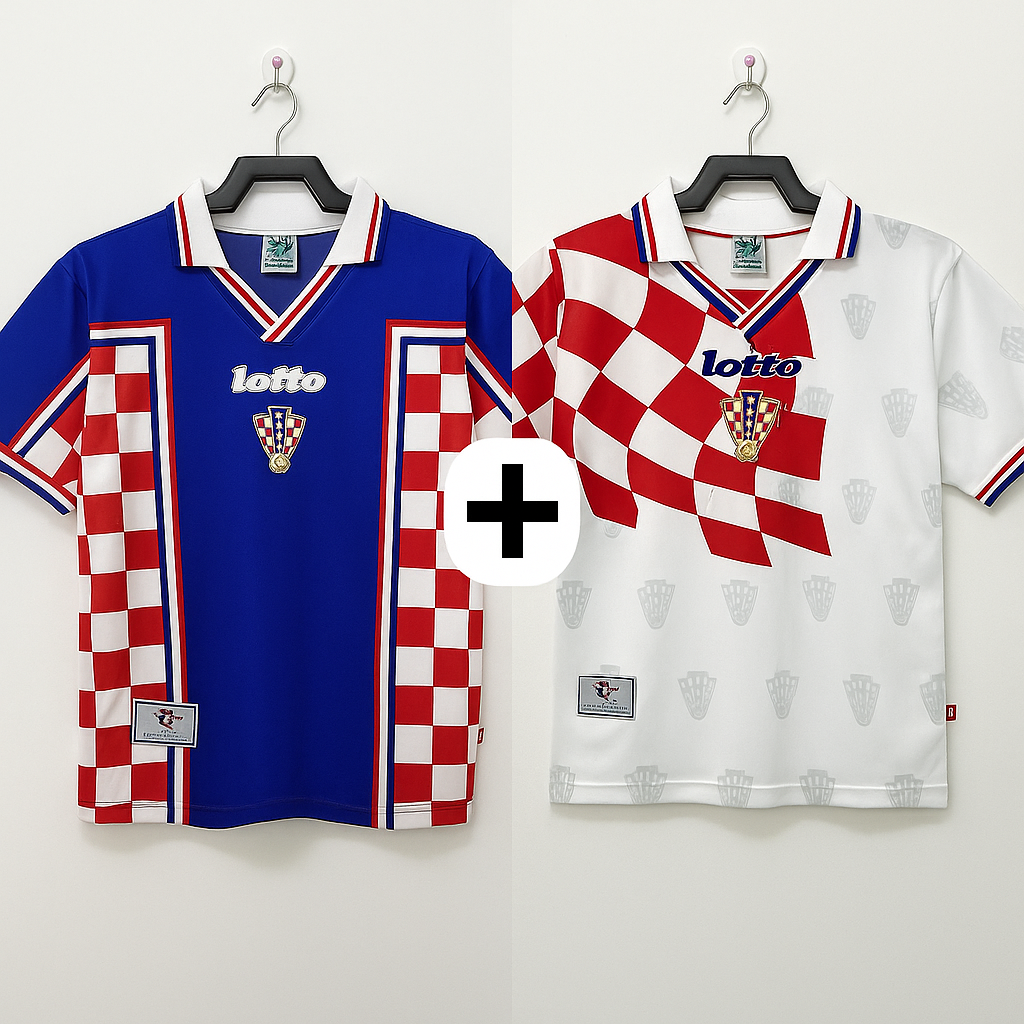 Croatia 1998 Retro Jersey Set – Home & Away (Both Included)